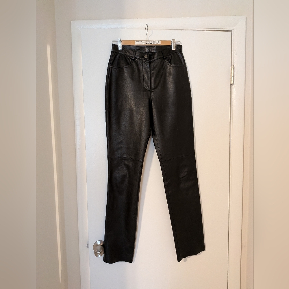 Genuine leather pants